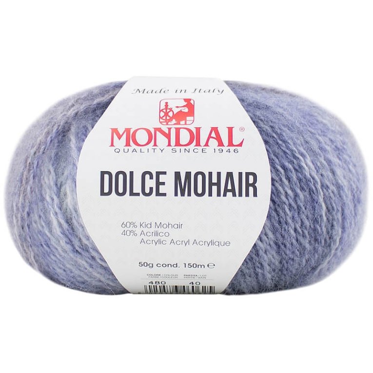 Dolce Mohair Stampe Multifarvet - Angora / - Design