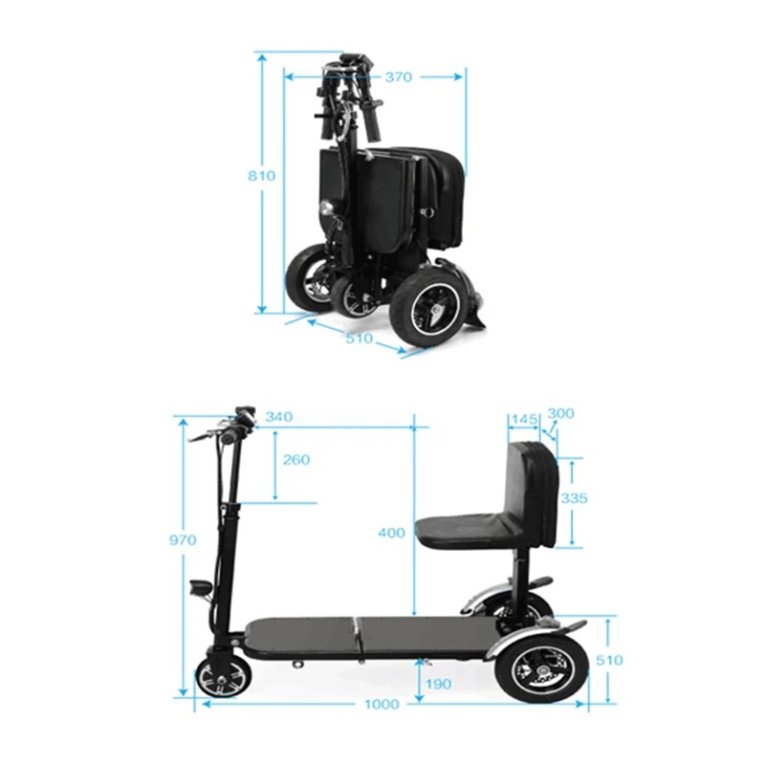 Foldbar scooter / mobil elscooter (ny model) incl aftagelige armln